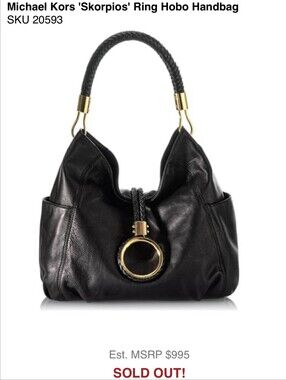 Michael Kors RARE Skorpios Ring Hobo Shoulder Bag